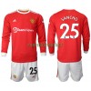 Maillot à Manches Longues Manchester United Jadon Sancho 25 Domicile 2021-22 Pour Enfant